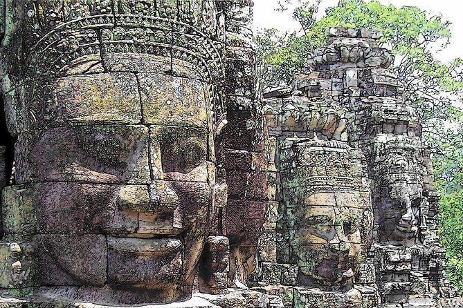2-Day Angkor Wat & Tonle Sap Tour - Day 1 through Angkor Thom and Ta Prohm: classic faces and strange stone
