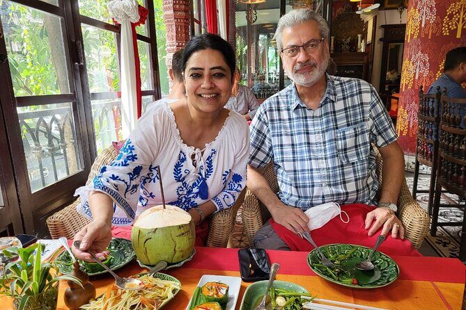 Authentic Walking Food Tour with Local Guide - Green curry fish noodles and Num Krok at the Cambodia–Vietnam Friendship Monument