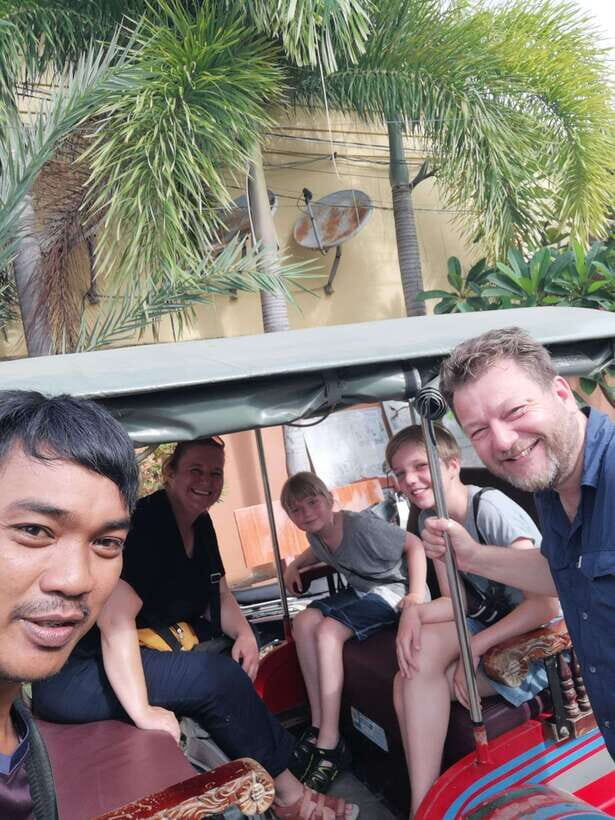 Bamboo train. Phnom Sampove cave. Bat cave and Banan Temple - Rice fields, fruit bats, and Banan Temple: nature meets culture