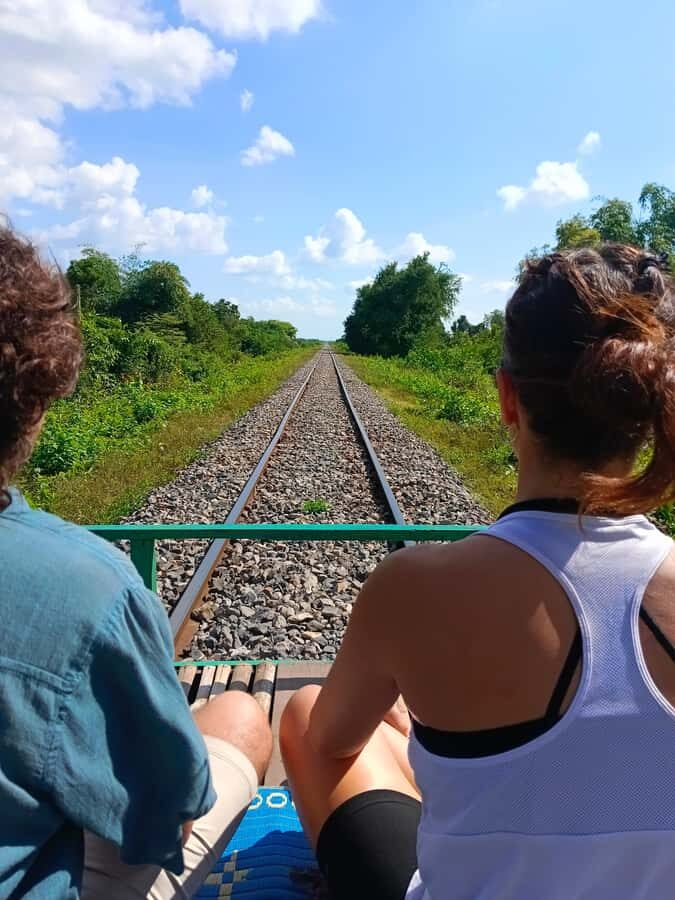 Battambang,Tuktuk and kayak, BambooTrain ,Wat Banan,Bat cave - Wa Kor (Cultural Village) and the swing-bridge route
