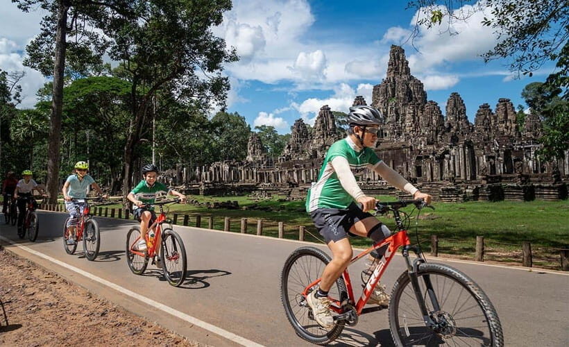 Cycle Angkor Backroad Bike Tour / E-Bike or Tuk Tuk - Morning pickup and the bike setup: getting ready for backroads