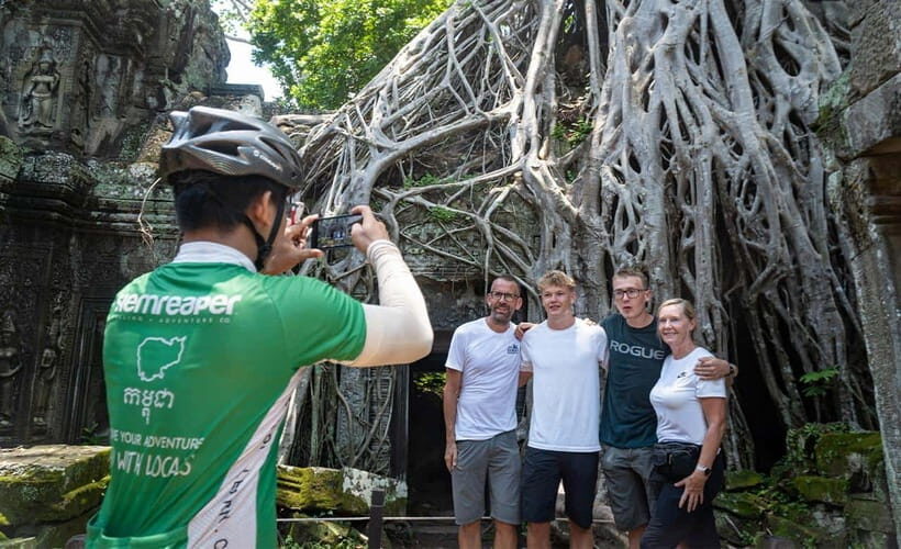 Cycle Angkor Backroad Bike Tour / E-Bike or Tuk Tuk - Elephants, Baphuon, and Khmer stonework you can actually read