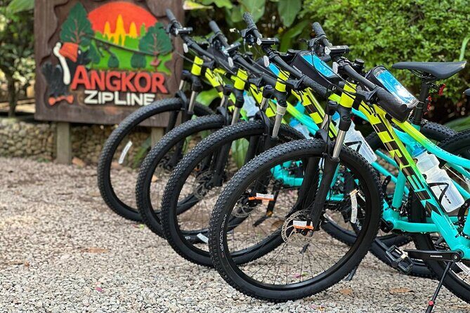 Full-Day Bike Tour in Siem Reap with Zipline - Zipline in the treetops at Angkor Zipline (Silver Course) with a real safety lead-in