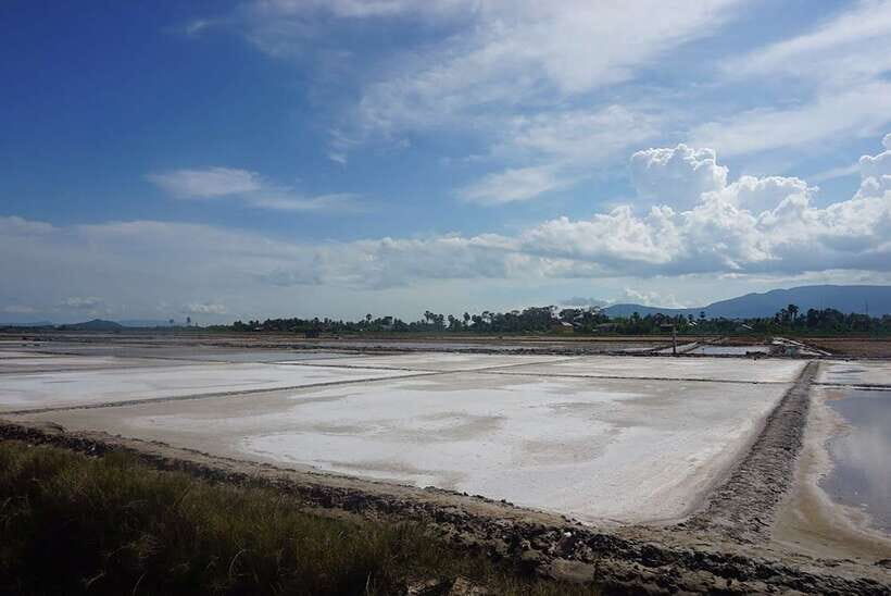 FULL DAY - Countryside Tuk-Tuk Pepper Tour + Kep - Salt fields at sunset: the final photo and the calm ending
