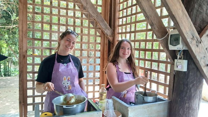 Kampot Countryside: Authentic Khmer Cooking Class - Eating the Meal Outdoors: Paddy Fields and Bokor Mountain Views