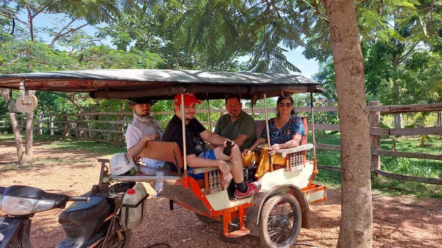 Kampot Private Tour: Pepper Farm, Salt Field & Secret Lake - Getting picked up in Krong Kampot and riding the traditional tuktuk