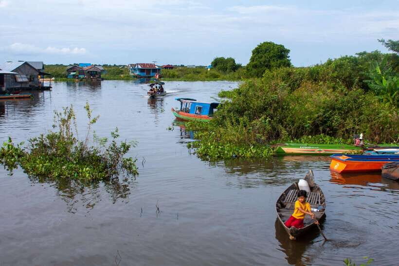 Kayaking & Floating Village in Siem Reap - Powered boat through canals to Mechrey floating village
