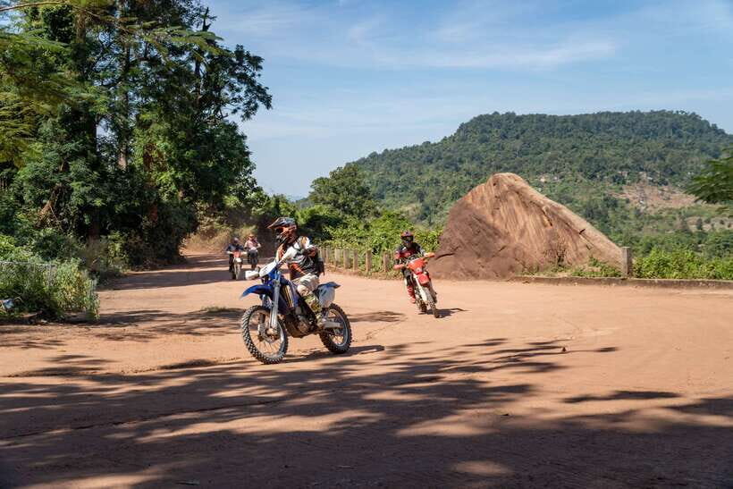 Krong Siem Reap: Kulen Mountain Trails Dirt Bike Adventure - Local Lunch, Snacks, and a Real Reward: Kulen Waterfall Swim