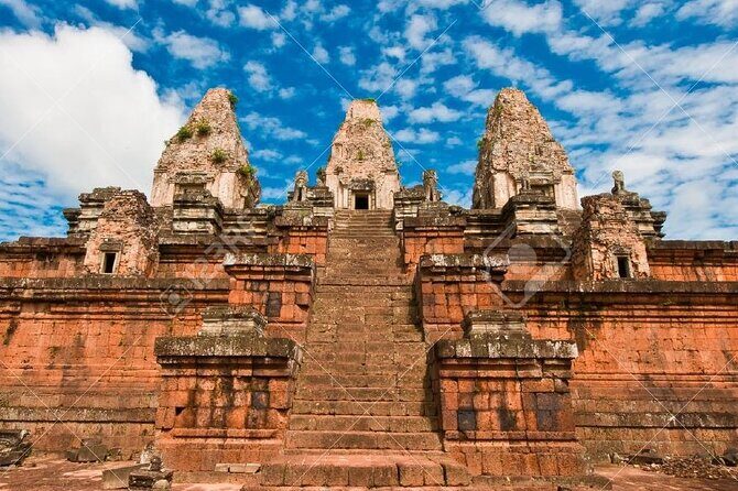 Kulen Mt,Water Fall,Banteay Srei &Sunset Temple - Phnom Kulen: Big Buddha statue, river falls, and the holy-water swim