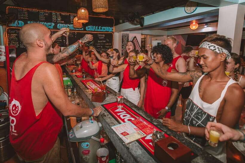 Mad Monkey Siem Reap Pub Crawl - Pub Street at 11:00 PM: karaoke first, club last