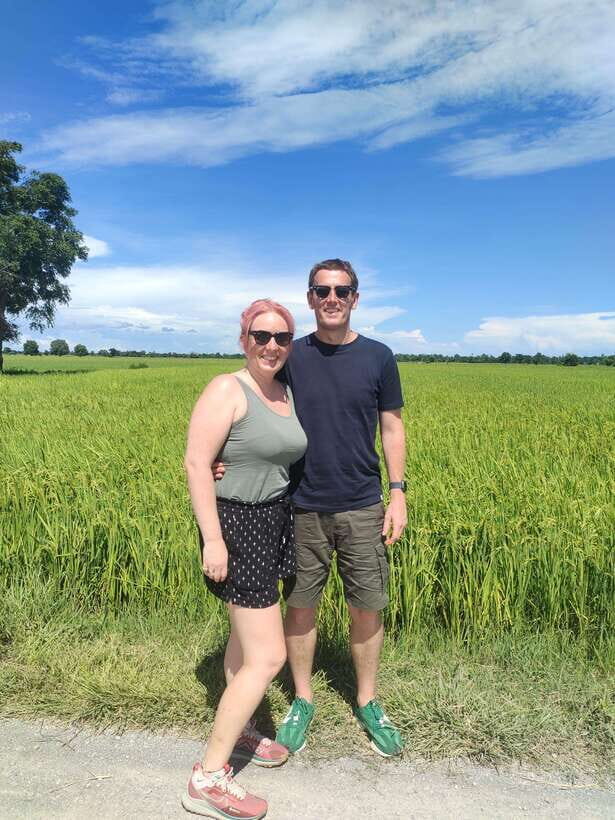 Secret Countryside Rice fields-Bamboo Train/Bat Cave - Bamboo Train Ride: the fun way to see rice country move