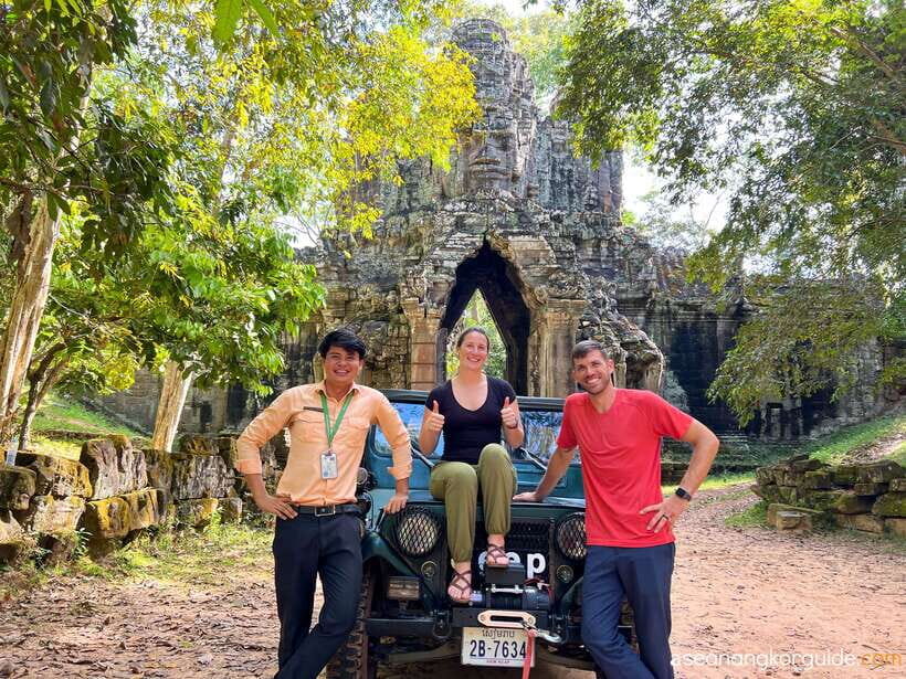 Siem Reap: Angkor Wat Sunrise and Market Tour by Jeep - Victory Gate of Angkor Thom: Built to Protect a City