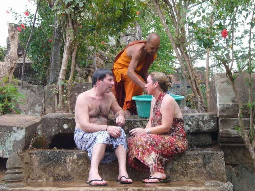Siem Reap Cambodian Buddhist Water Blessing and Local Market - Two Water Blessing Options: Light Sprinkling or Full Pour