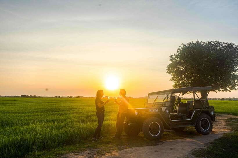 Siem Reap: Countryside Sunset Jeep Tour / SUV Available - Traditional village time: farms, rice fields, and everyday work