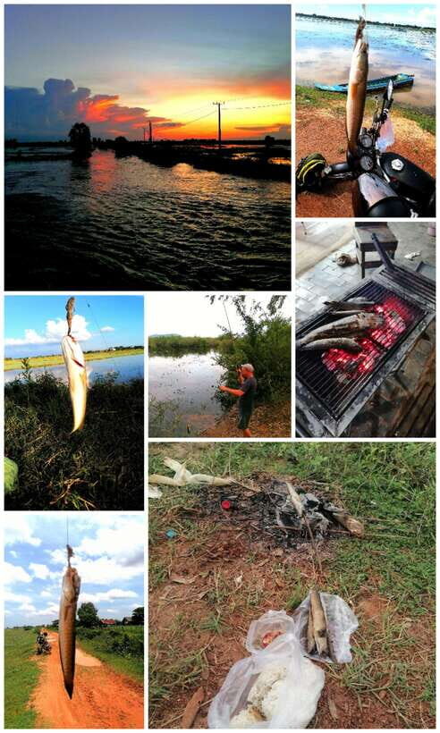 Siem Reap: Fishing in the rice fields, in the villages of Siem Reap - Lunch in a village: simple food, real context