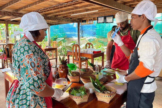 Siem Reap Guided Day Trip to Local Village and Cooking Class - Inside the cooking class with Chef Sophos (and a clean, organized kitchen)