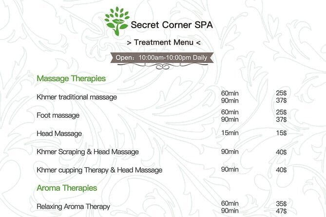 Siem Reap Luxurious Khmer Spa & Massages (Reservation ONLY) - Your Best Scheduling Move: Picking the Right Time Slot