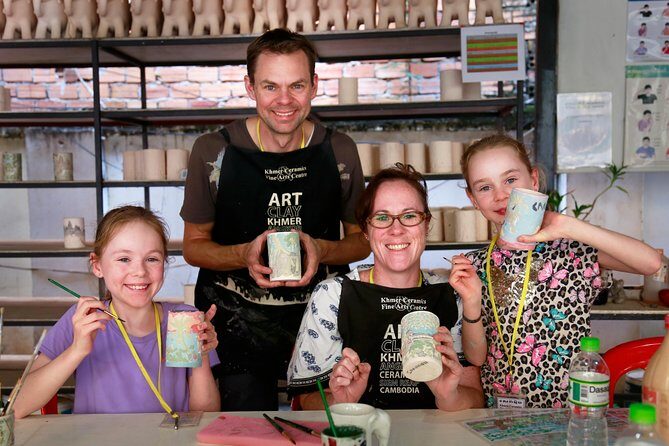 Siem Reap Pottery Making and Draw 3 mugs. - Siem Reap Pottery at Khmer Ceramics & Fine Arts Centre